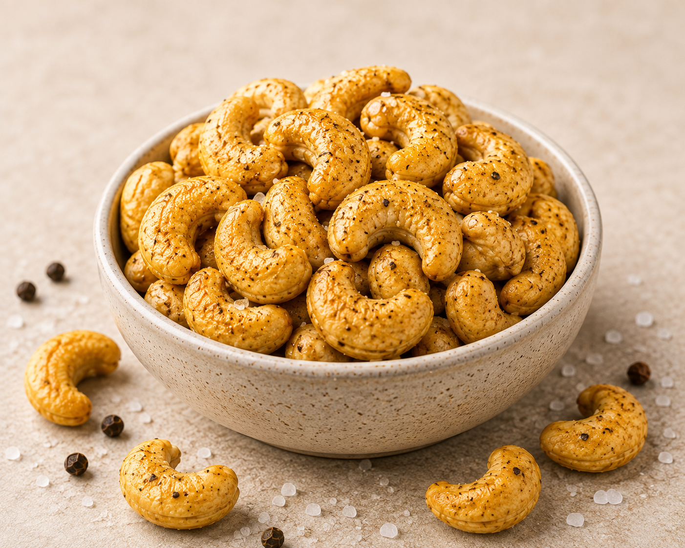 Premium organic whole white cashew kernels